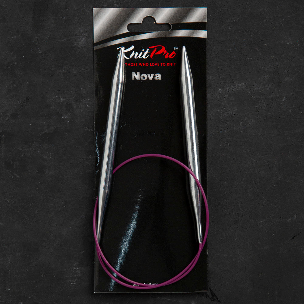 KnitPro Nova Metal 8 Mm 60 Cm Metal Mor Misinalı Şiş - 11329